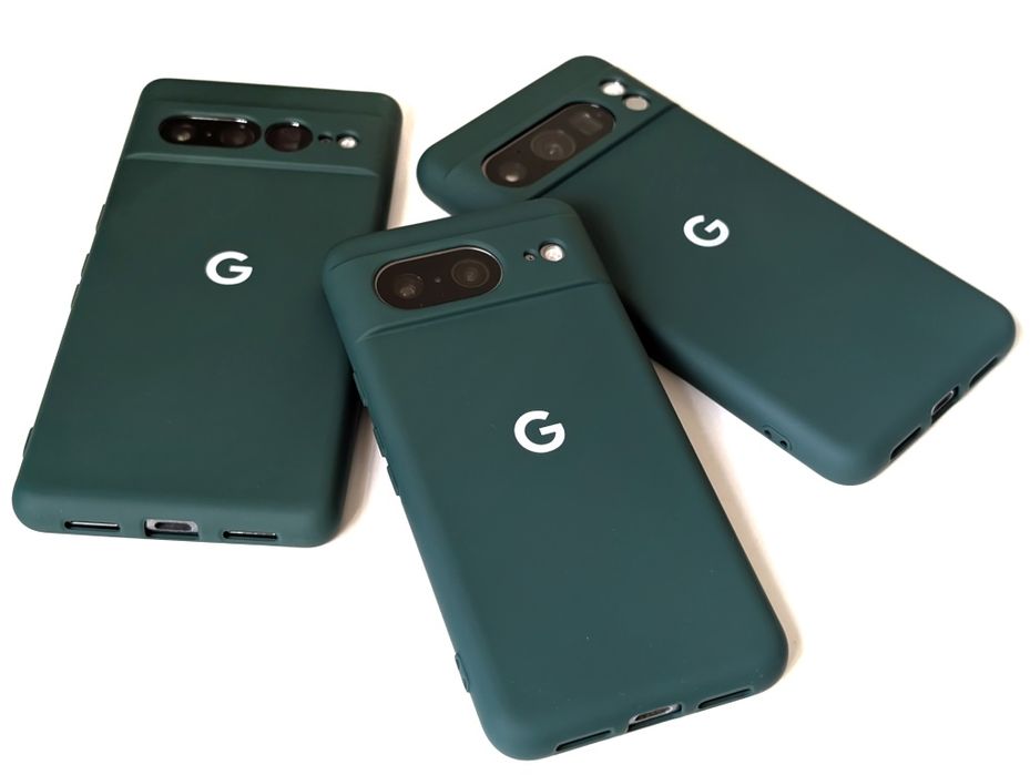 Чохол з ЛОГО GOOGLE з мікрофіброюдля Google Pixel Зелений