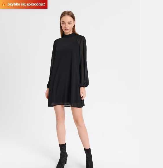 Sukienka czarna mini Sinsay XL 42