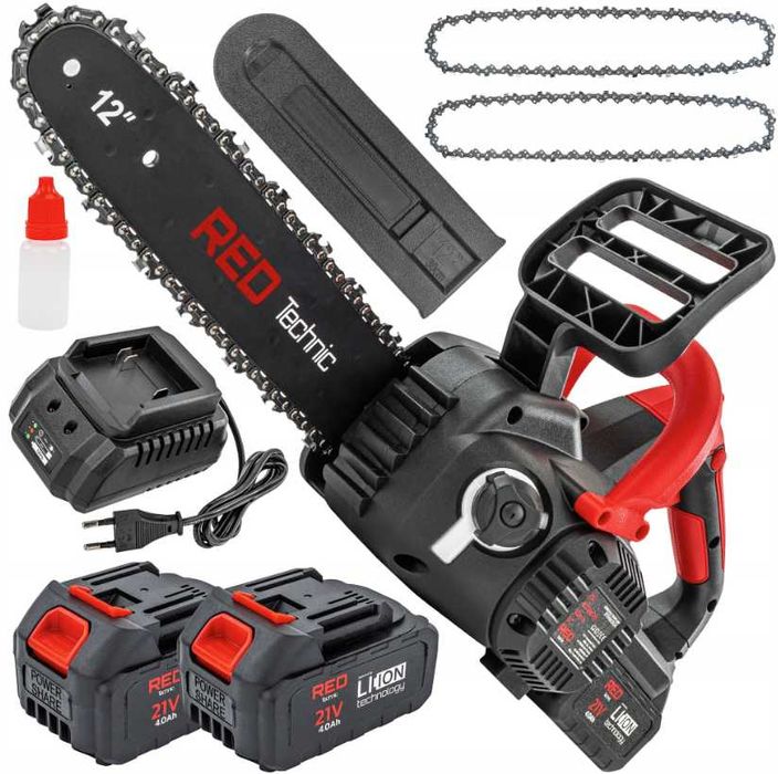 Piła łańcuchowa akumulatorowa gałęziówka 2x akumulator + 2xłańcuch