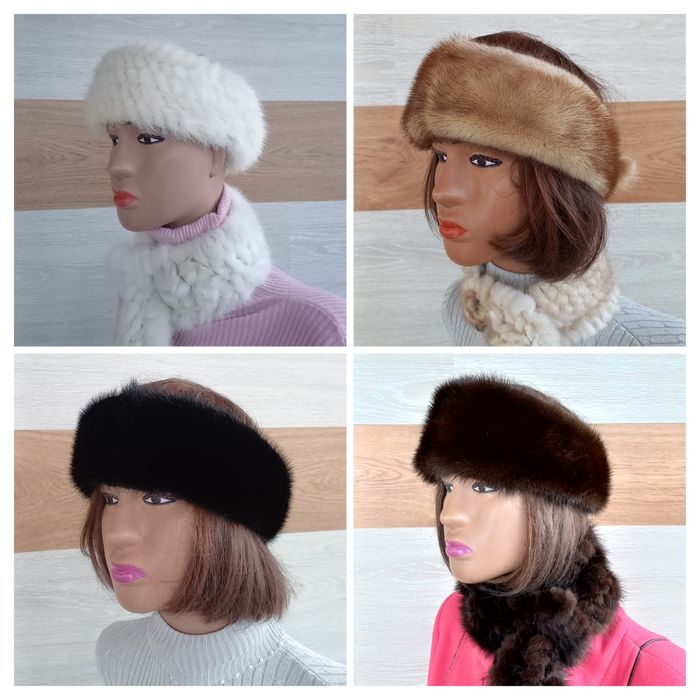 Пов'язки та шарфи з хутра норки жіночі