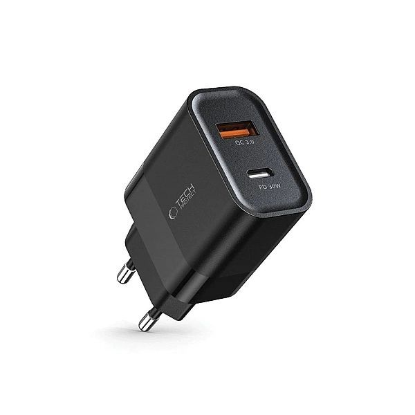 Ładowarka Tech-Protect C30w sieciowa Usb-c Pd 30w / Usb-a Qc 3.0 - cza