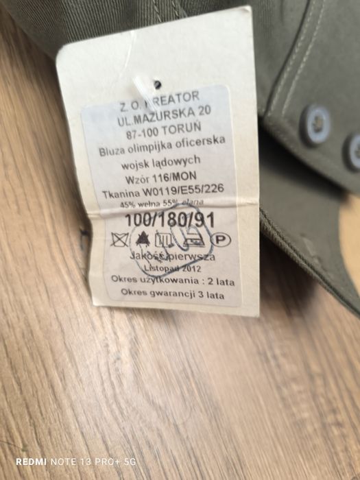 nowa bluza olimpijka oficerska, roz 100/180