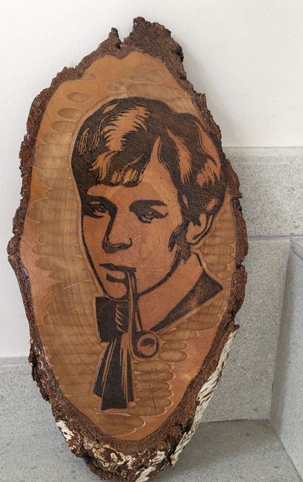 Большая медная чеканка ссср девушка на берегу