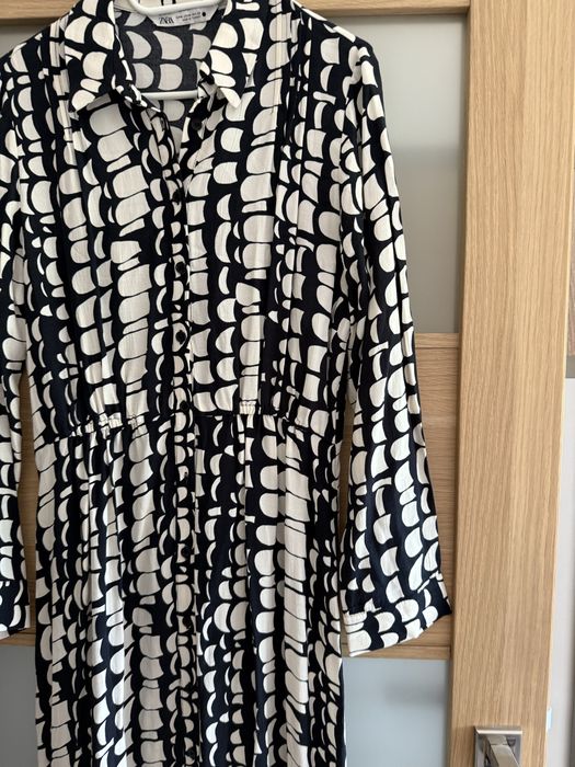 Sukienka zara szmizjerka boho print