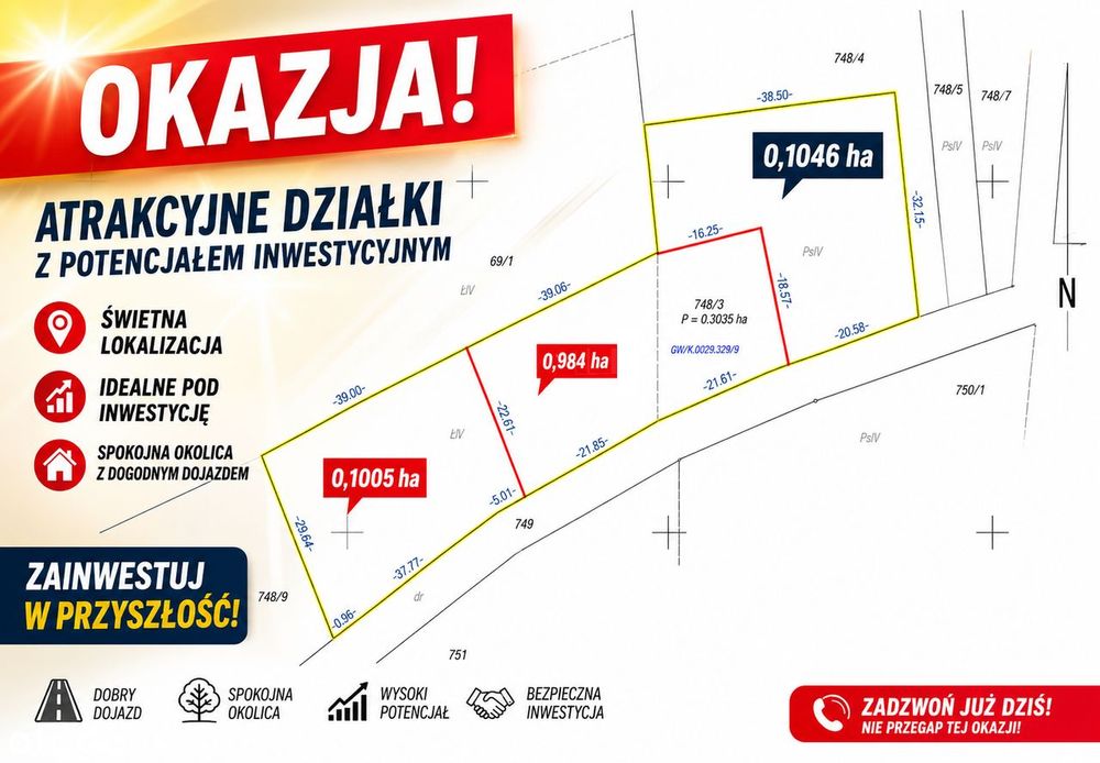 Okazja!! Działki Z Warunkami Zabudowy