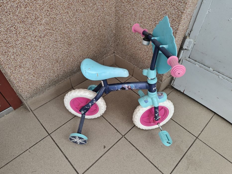 Rowerek Frozen kraina lodu Elza Anna 10 cali koła