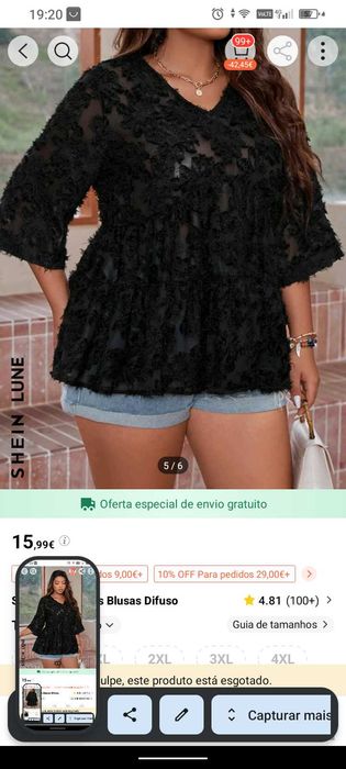 Roupa tamanhos grandes