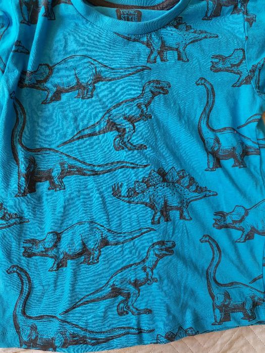 Tshirt 116 zestaw 2pak 2 sztuki nowe dinozaur