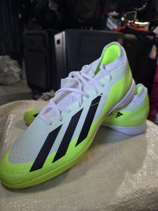 Футзалки унісекс Adidas X Crazyfast.3 Indoor Shoes White/Green ID9340