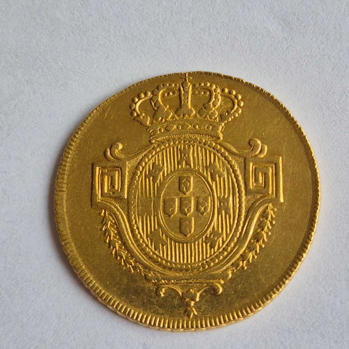 Moeda ouro D. João Principe Regente 6.400 Reis ( jarra)