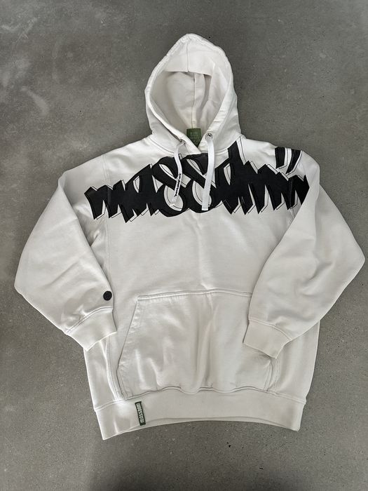 Bluza biała z kapturem kangurka Mass DNM 98 S, nostalgia