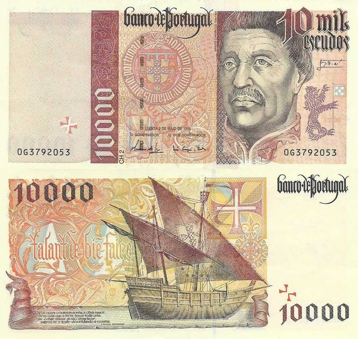 Portugal - - - $10,000.00 - Infante D. Henrique - - - - - Banknotes