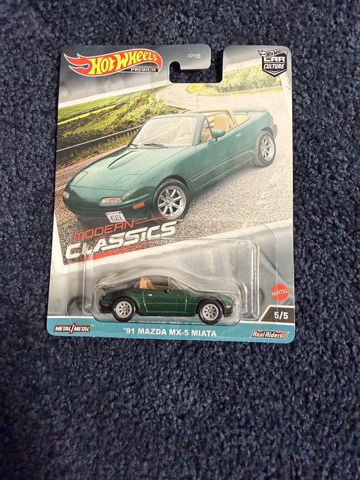 Hot wheels premium 91 mazda mx-5 na mx5 miata modern classics
