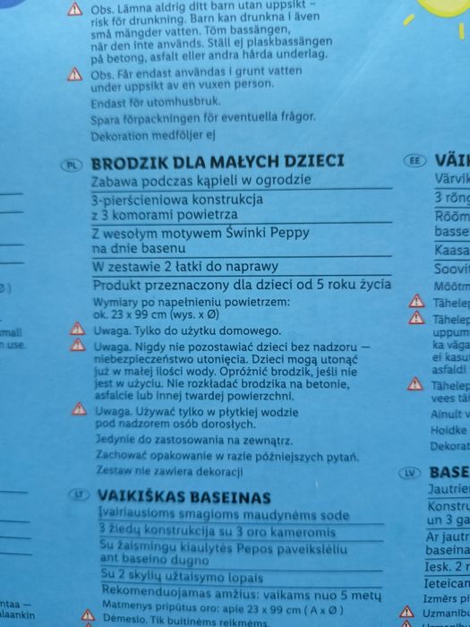 Nowy Basen dziecięcy Świnka Peppa
