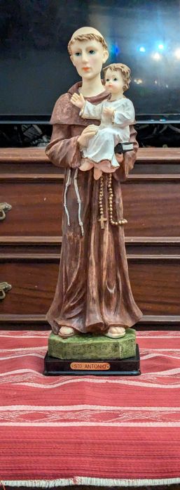 Figura de Santo António com o Menino | 37 cm | Com Caixa | Novo