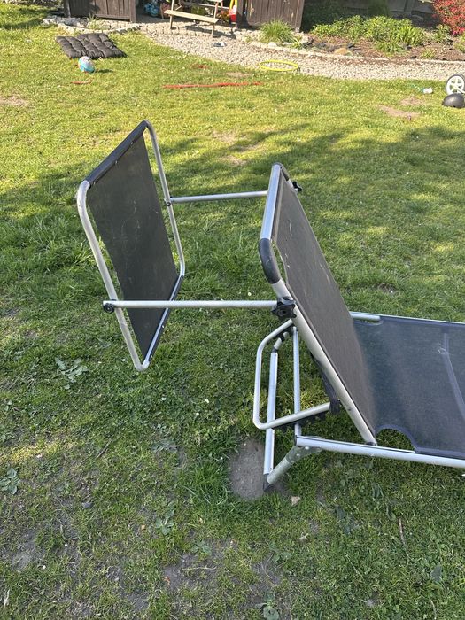 Leżak ogrodowy czarny stan dobry 2sztuki