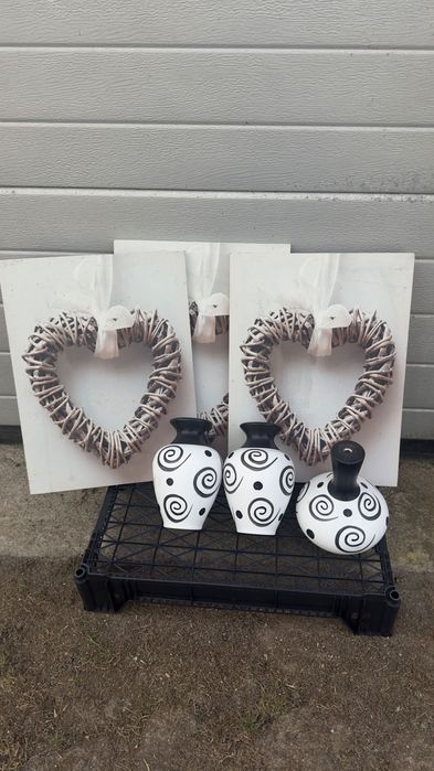 Set decorativo completo – quadros + jarras (vendo junto ou separado)