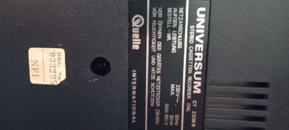 Deck de cassetes Universum CT-2336 B