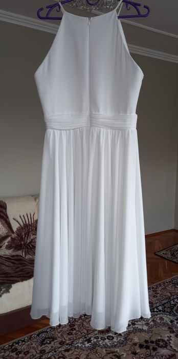 РозродажСвяткова біла сукня плат 42,40 38, шифон мережка атлас