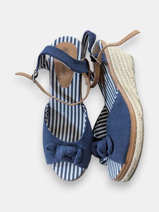 Esmara sandały espadryle na koturnie granatowe rozm. 39