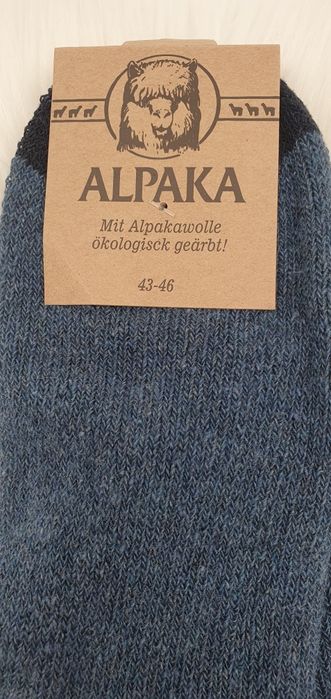Grube skarpety 43-46 wełna z Alpaki thermo Alpaka