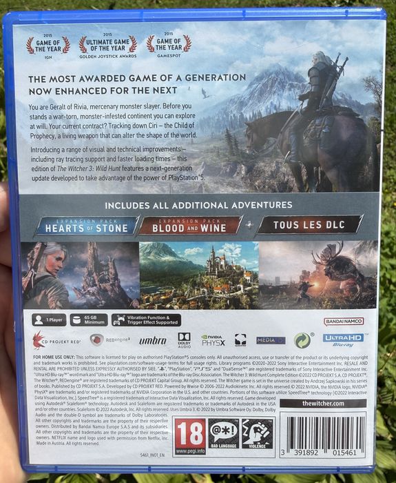 Witcher 3 complete edition PS5