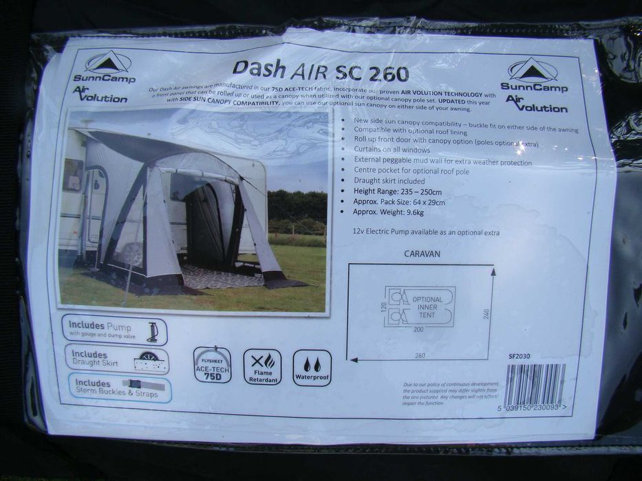 Przedsionek Sunn Camp Dash Air SC 260  Nowy !