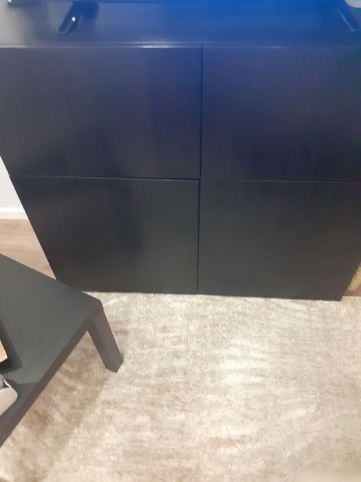 Conjunto de móveis de sala e sofá