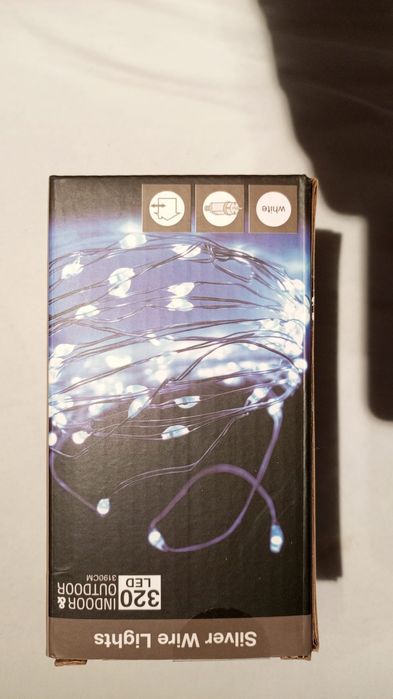 Lampki świąteczne białe 320 LED