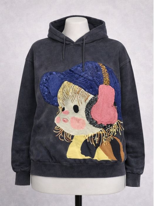 Bluza oversize „Drogie Chiny” haft aplikacja kaptur HIT sezonu Szara