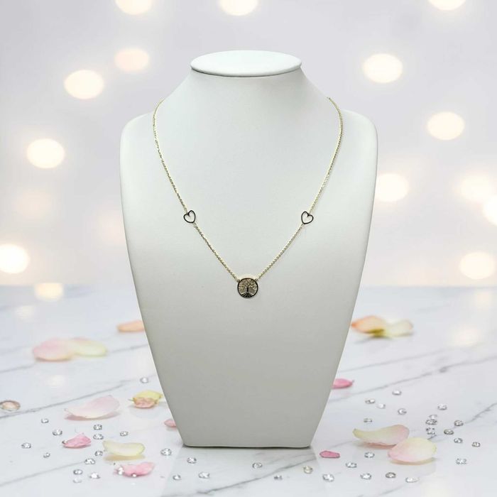 Zjawiskowy naszyjnik-drzewko i serduszka | P.585 | 3,33G | 43-46CM