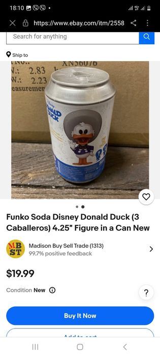 Фигурки  Funko Soda Donald Duck Freddy Mask Halloween Grumpy Bear
