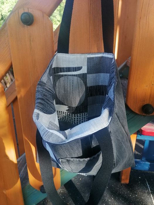 Totebag / Saco de alças ganga preta