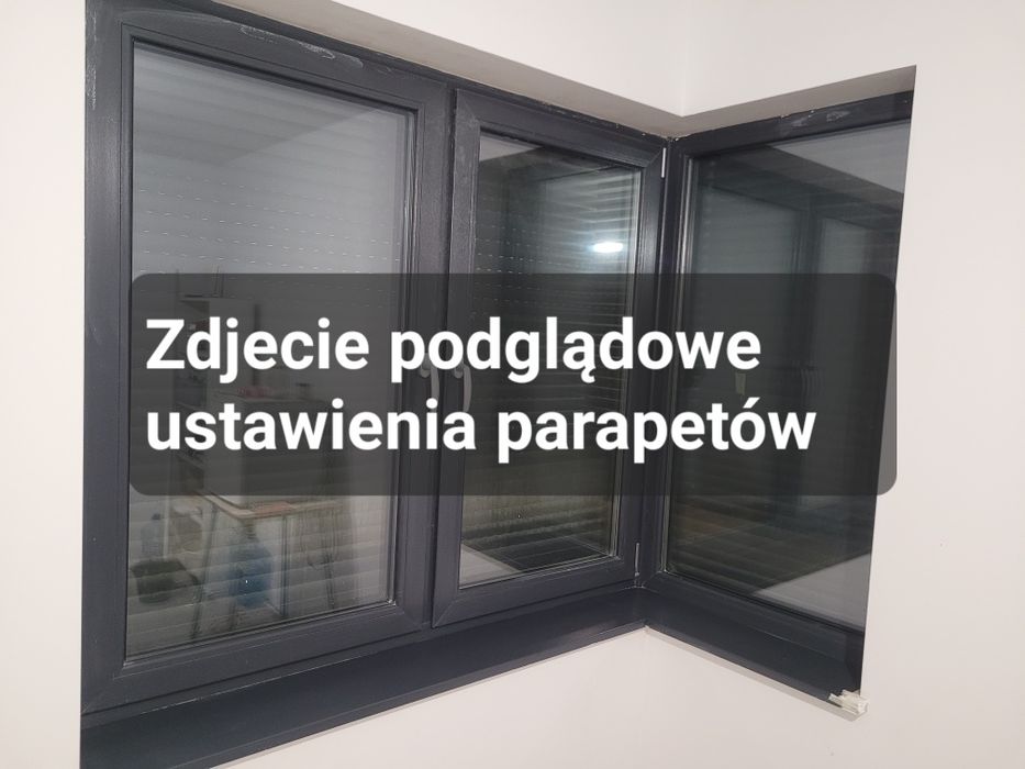 Parapet  wewnętrzny narożny antracyt