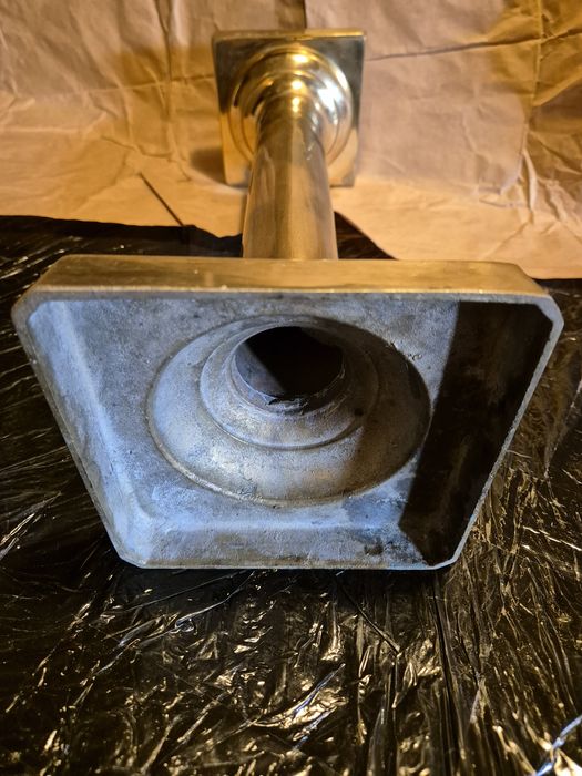 Słupek noga podstawa 38,5cm mosiądz znal aluminium solidny mankamenty