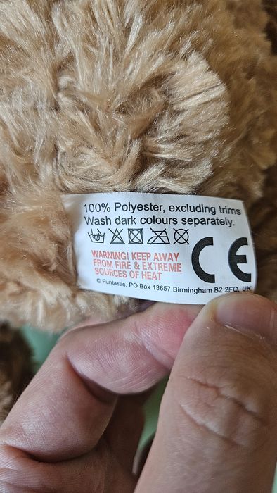 Miękki miś pluszak by funtastic birmingham UK. 40 cm nowy.