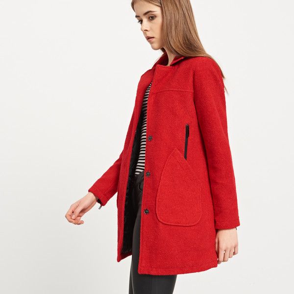 Czerwony płaszcz ala alpaka Reserved