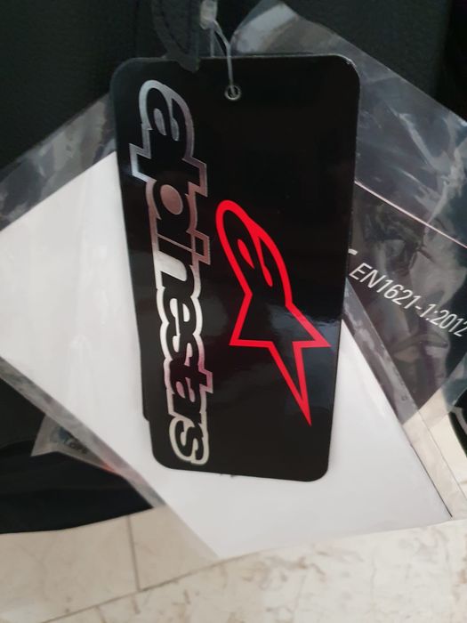Casaco em pele preto  para moto novo alpinestar novo