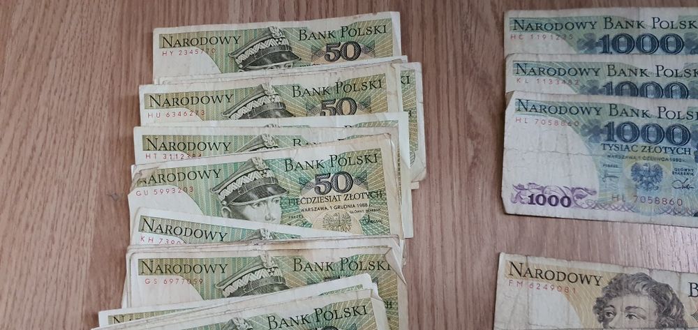 Banknoty kasa pieniądze kolekcja Prl 89szt