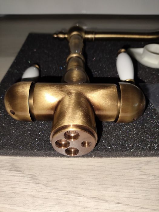 Bateria kuchenna SMEG MAP77PO mosiężna do wody kranowej i filtrowanej.