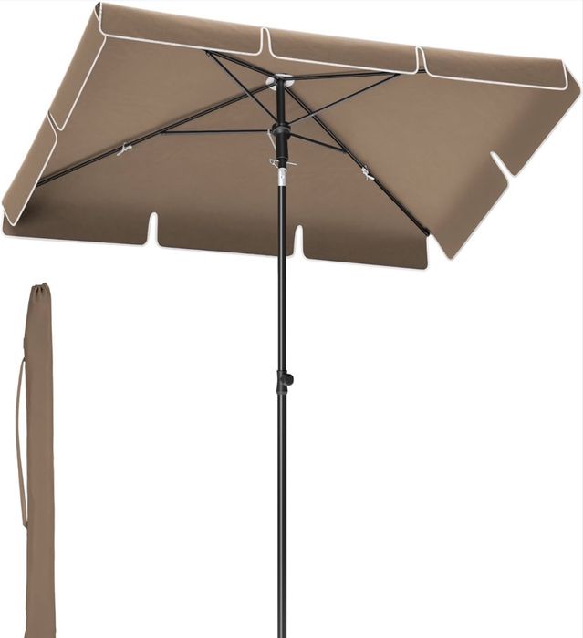 Parasol SONGMICS 200 x 125 cm – regulowany, składany, UPF 50+