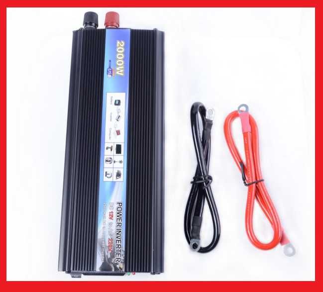 Conversor de corrente -inversor 2000 w DC 12  AC 220  Tb há 24volts