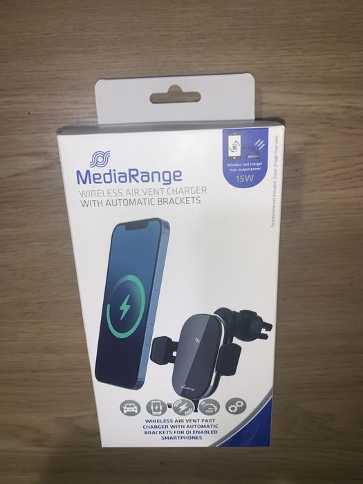 Автотримач телефона з безпровідною зарядкою QI