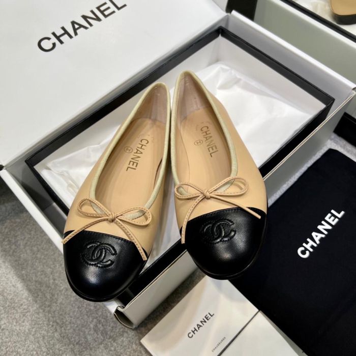 Baleriny Chanel Beige Smooth