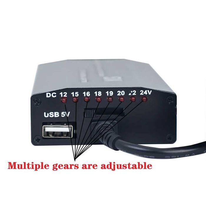 Универсальный адаптер зарядка MY-150W 12–24В для ноутбука от сети.