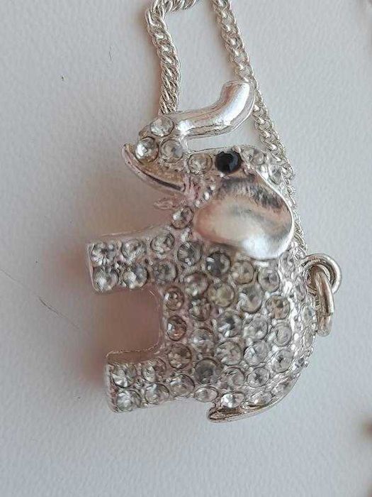 Підвіска сріблястий слоник цепочка подвеска  Avon