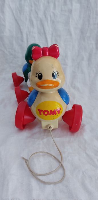 tomy/heros - Brinquedo Pull ducks 1995/Pull wood 1952 vintage