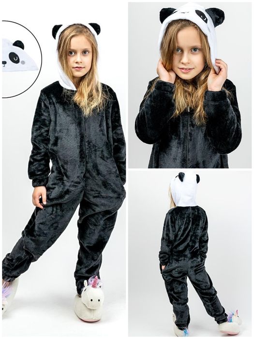 98-164 Кігурумі тепла піжама Стіч Леді Баг Пікачу єнот панда тигр