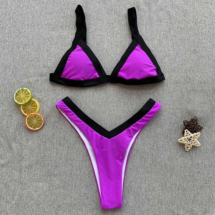 Bikini Stringi Damski Kostium do Opalania Plażowy Kąpielowy M