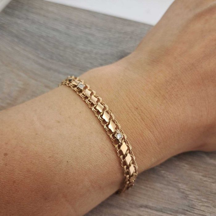 ‼Золотой браслет 6,41 гр 18 см Золотий браслет Золото 585 проба